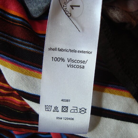 NWOT Lascana for Venus Cold-Shoulder Top Black Multicolor sz L - Picture 8 of 8